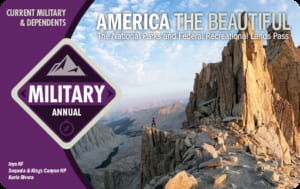 The Military Annual Pass card — issued free to active-duty US military and dependents.