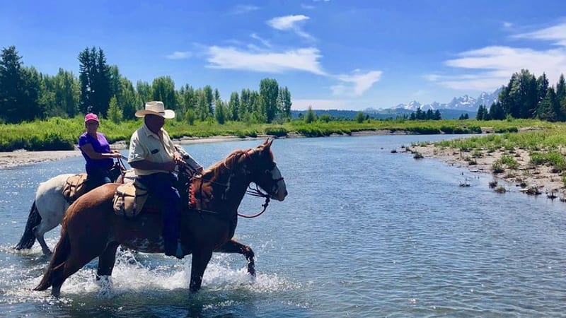 Horseback Riding with Grand Teton Views in Jackson Hole