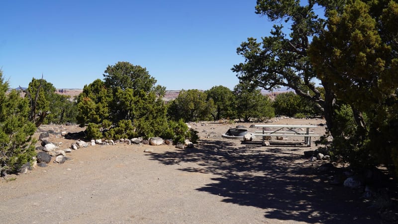 Primitive campsites at Cathedral Campground